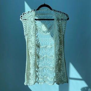 Crochet vest cover up